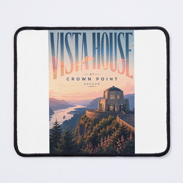 Item preview, Vista House at Crown Point above Columbia River Gorge Oregon designed and sold by Places On Earth.