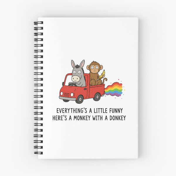Item preview, Funny Monkey and Donkey Pun Cute Animal Meme Rainbow Truck designed and sold by MonkiFlipp.