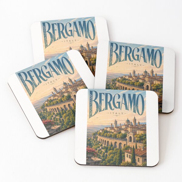 Item preview, Bergamo Italy Upper City with Città Alta and Lombardy Landmarks designed and sold by Places On Earth.