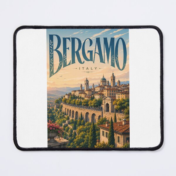 Item preview, Bergamo Italy Upper City with Città Alta and Lombardy Landmarks designed and sold by Places On Earth.