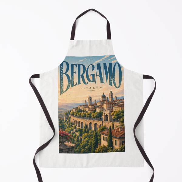 Item preview, Bergamo Italy Upper City with Città Alta and Lombardy Landmarks designed and sold by Places On Earth.