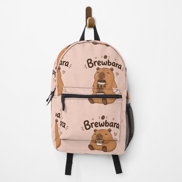 Item preview, Brewbara Cute Coffee Capybara Kawaii Animal Cartoon | Cozy Coffee Lover Gift Sticker designed and sold by Sanika arts .