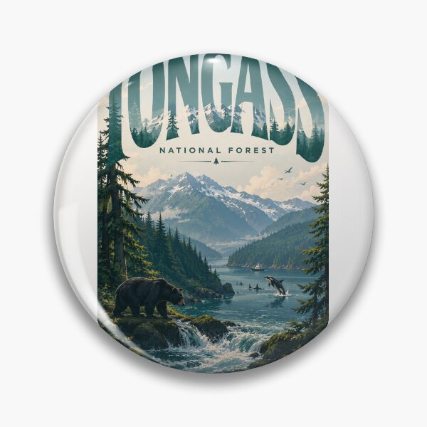 Item preview, Tongass National Forest Alaska with Coastal Mountains and Wildlife designed and sold by Places On Earth.