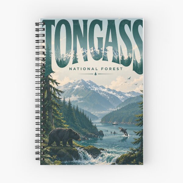 Item preview, Tongass National Forest Alaska with Coastal Mountains and Wildlife designed and sold by Places On Earth.