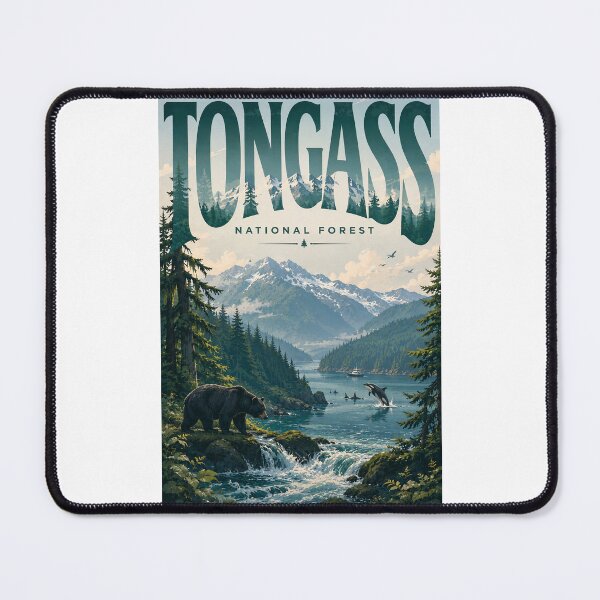 Item preview, Tongass National Forest Alaska with Coastal Mountains and Wildlife designed and sold by Places On Earth.