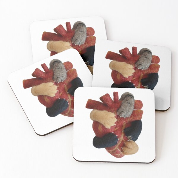 Item preview, Paws Holding Heart Quirky Anatomical Medical Cat Art designed and sold by monikatoyoshima.