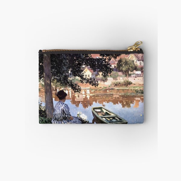 Item preview, River Scene at Bennecourt: A Serene Impressionist View of the Seine designed and sold by artdesignsnow.