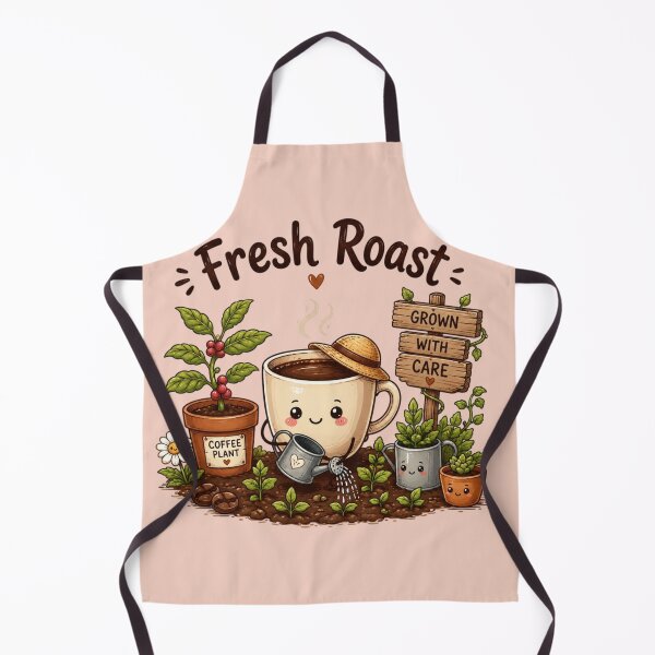Item preview, Fresh Roast – Cute Coffee Garden Kawaii Coffee Cup Illustration | Cozy Coffee Lover Gift designed and sold by Sanika arts .
