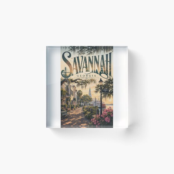 Item preview, Savannah Georgia Historic District with River Street and Southern Landmarks designed and sold by Places On Earth.