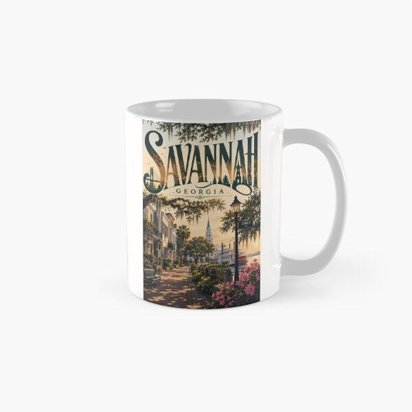 Item preview, Savannah Georgia Historic District with River Street and Southern Landmarks designed and sold by Places On Earth.