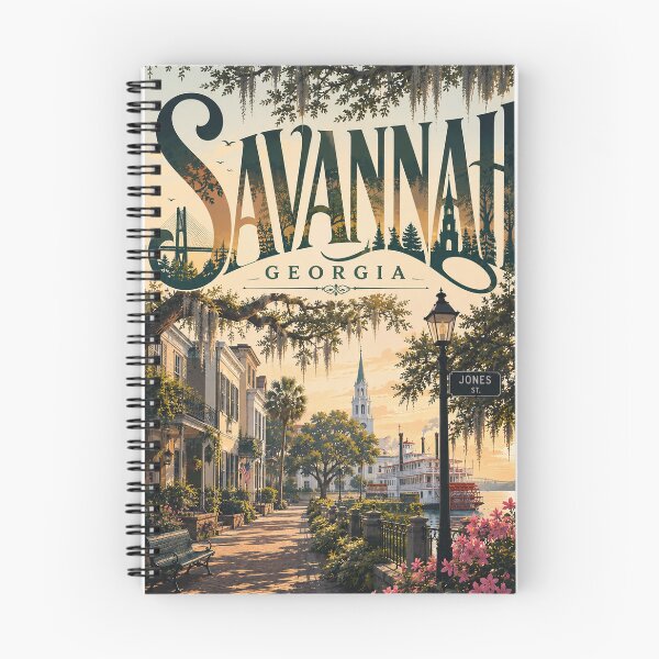 Item preview, Savannah Georgia Historic District with River Street and Southern Landmarks designed and sold by Places On Earth.