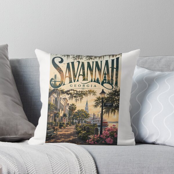 Item preview, Savannah Georgia Historic District with River Street and Southern Landmarks designed and sold by Places On Earth.