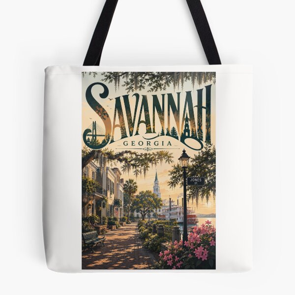 Item preview, Savannah Georgia Historic District with River Street and Southern Landmarks designed and sold by Places On Earth.
