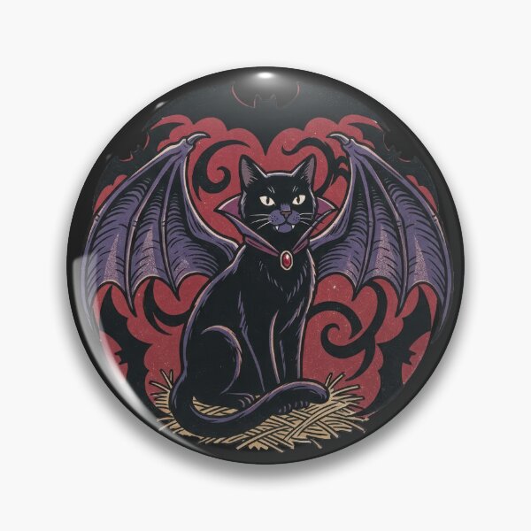 Item preview, Vampire Bat Cat Winged Black Cat Halloween designed and sold by MewSpooky.