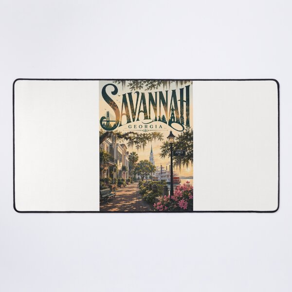 Item preview, Savannah Georgia Historic District with River Street and Southern Landmarks designed and sold by Places On Earth.