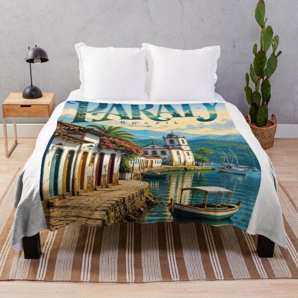 Item preview, Paraty Brazil Colonial Waterfront with Costa Verde and Serra da Bocaina designed and sold by Places On Earth.