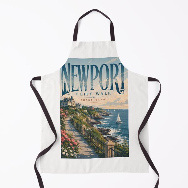 Item preview, Newport Cliff Walk Rhode Island with Gilded Age Mansions and Atlantic Coast designed and sold by Places On Earth.