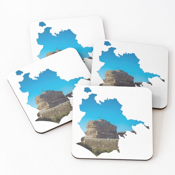 Item preview, Rome Map Castel Sant Angelo Fortress Architecture Silhouette designed and sold by Maroan93.
