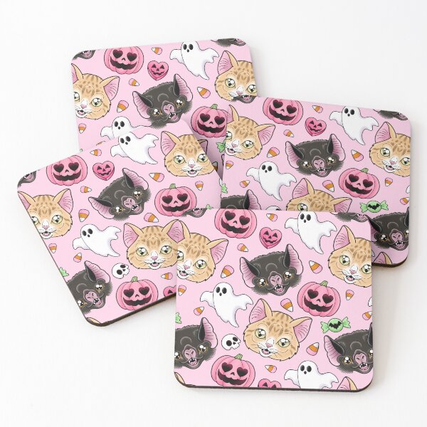 Artikelvorschau, Feline Spooky - Pink entworfen und verkauft von Catty Crafts.