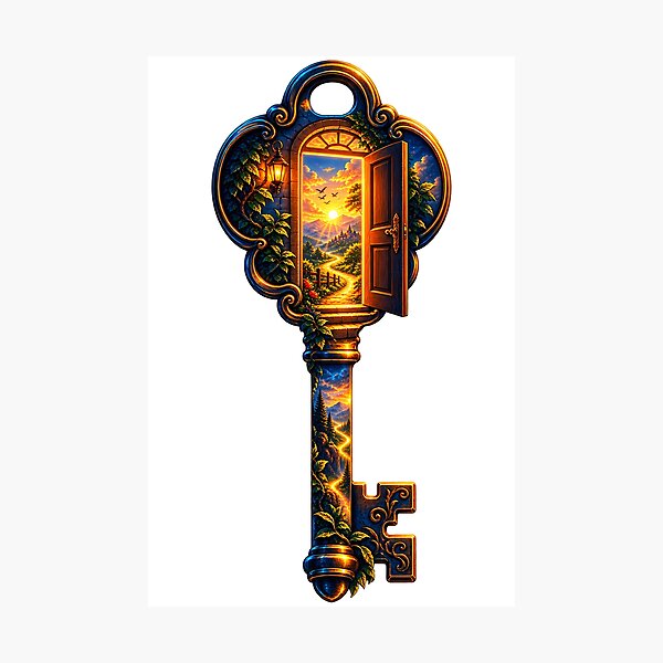 Item preview, Key Open Door Silhouette Shirt | Double Exposure Teacher Art | Inspiring Teacher Gift | Teacher Poster Tee designed and sold by Moss & Mellow.