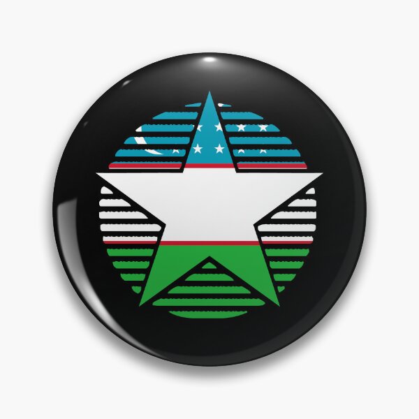 Item preview, Retro Uzbekistan Flag Star UZ designed and sold by shitpostee.