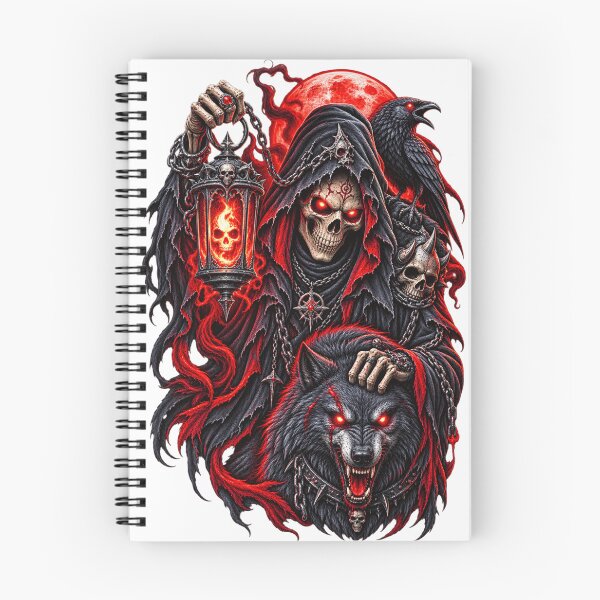 Item preview, Crimson Night Reaper – Skull Wolf Gothic Dark Fantasy designed and sold by treandsart.