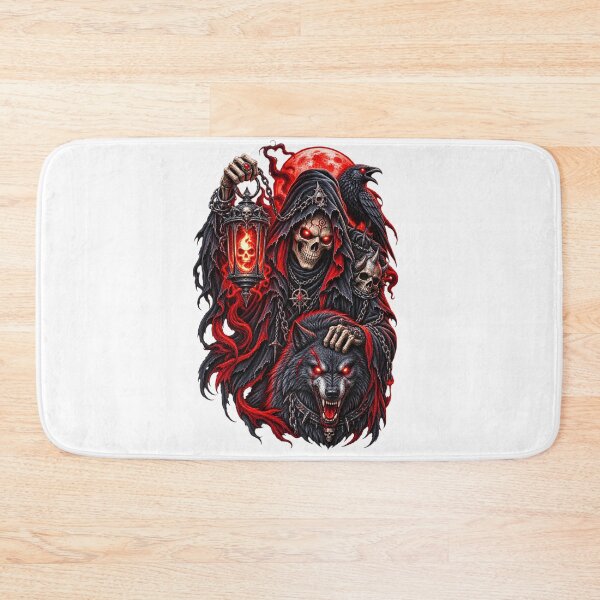 Item preview, Crimson Night Reaper – Skull Wolf Gothic Dark Fantasy designed and sold by treandsart.