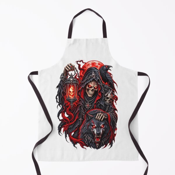 Item preview, Crimson Night Reaper – Skull Wolf Gothic Dark Fantasy designed and sold by treandsart.