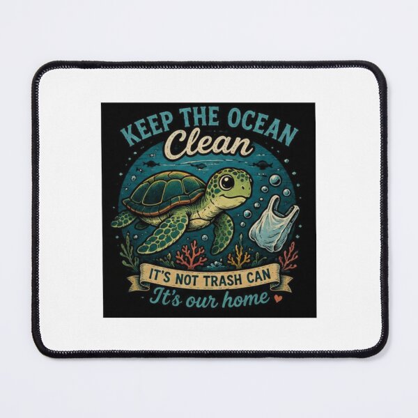 Item preview, Keep The Ocean Clean Turtle designed and sold by ThilankaDesign.
