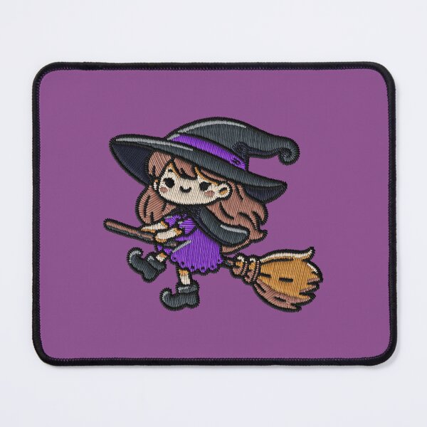 Item preview, Kawaii Witch Flying Broom Halloween Embroidery Patch Sticker designed and sold by · GAMING SOUL ·.