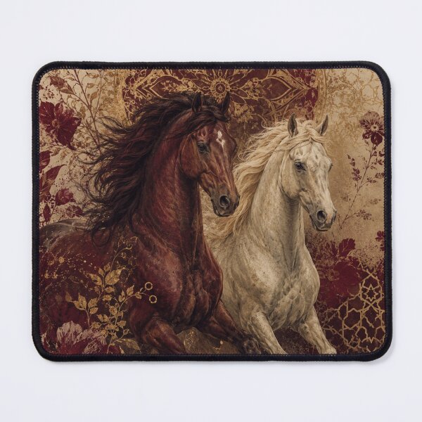 Item preview, Arabian Horses – Persian Mandala Floral Equestrian Art Print – Luxury Oriental Wall Decor designed and sold by @SHINTOSARTSTORE.