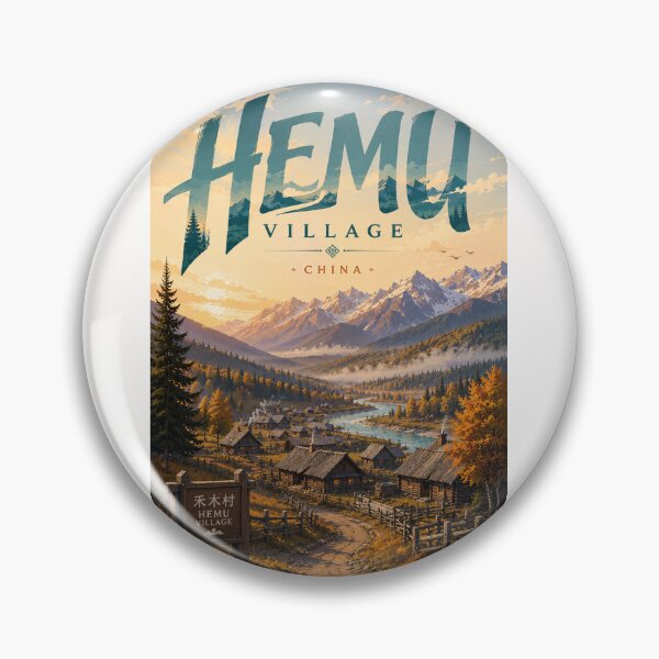 Item preview, Hemu Village Beneath Altai Mountains in Xinjiang China designed and sold by Places On Earth.