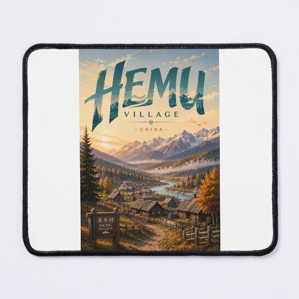 Item preview, Hemu Village Beneath Altai Mountains in Xinjiang China designed and sold by Places On Earth.