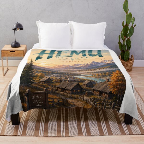 Item preview, Hemu Village Beneath Altai Mountains in Xinjiang China designed and sold by Places On Earth.