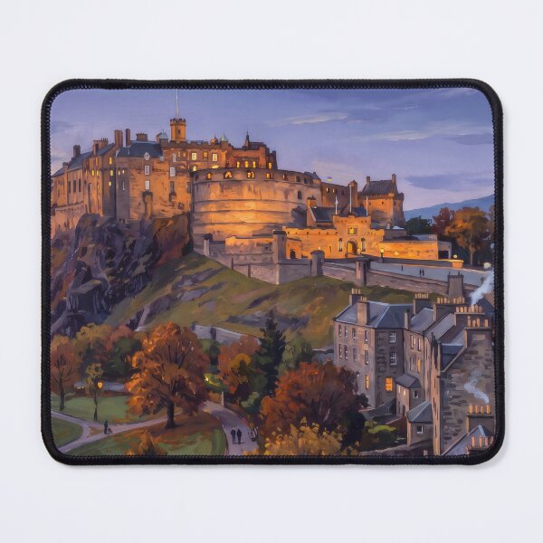Item preview, Edinburgh Castle at Dusk designed and sold by RedPeaStudio.