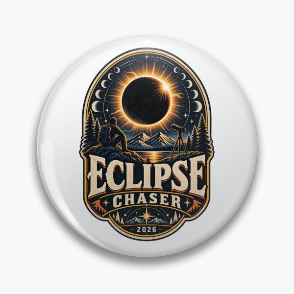 Item preview, Eclipse Chaser 2026 Vintage Astronomy Sticker Design designed and sold by FunPurchase.