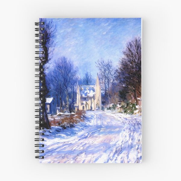 Item preview, Road to Giverny in Winter: A Serene Impressionist Landscape  designed and sold by artdesignsnow.
