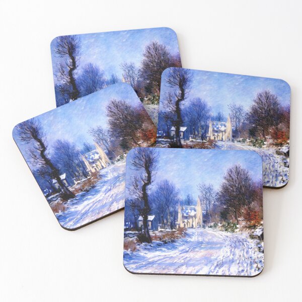 Item preview, Road to Giverny in Winter: A Serene Impressionist Landscape  designed and sold by artdesignsnow.