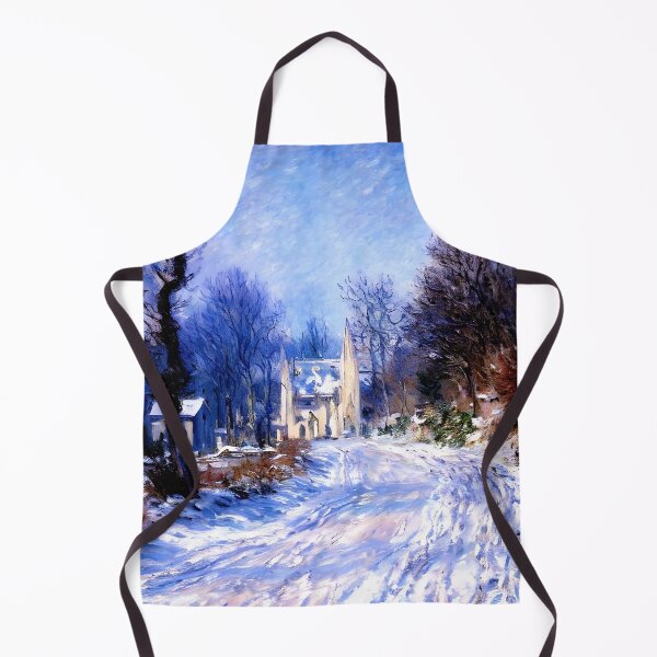 Item preview, Road to Giverny in Winter: A Serene Impressionist Landscape designed and sold by artdesignsnow.
