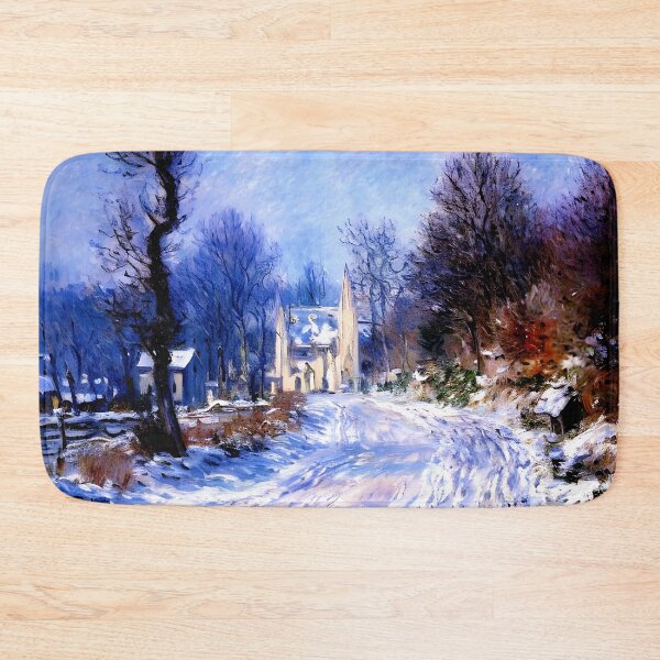 Item preview, Road to Giverny in Winter: A Serene Impressionist Landscape  designed and sold by artdesignsnow.
