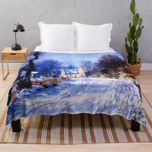 Item preview, Road to Giverny in Winter: A Serene Impressionist Landscape designed and sold by artdesignsnow.
