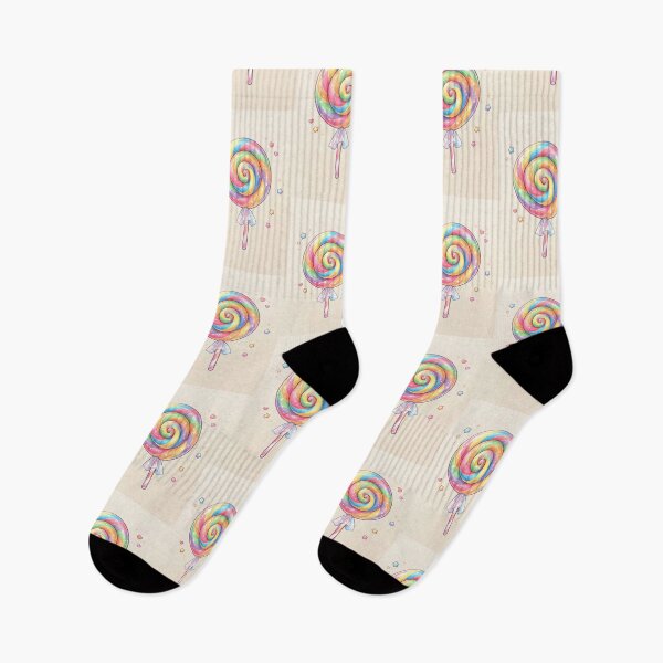 Item preview, Cute Rainbow Swirl Lollipop Candy Sweet Aesthetic Art designed and sold by abrar403.