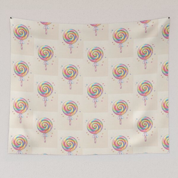 Item preview, Cute Rainbow Swirl Lollipop Candy Sweet Aesthetic Art designed and sold by abrar403.