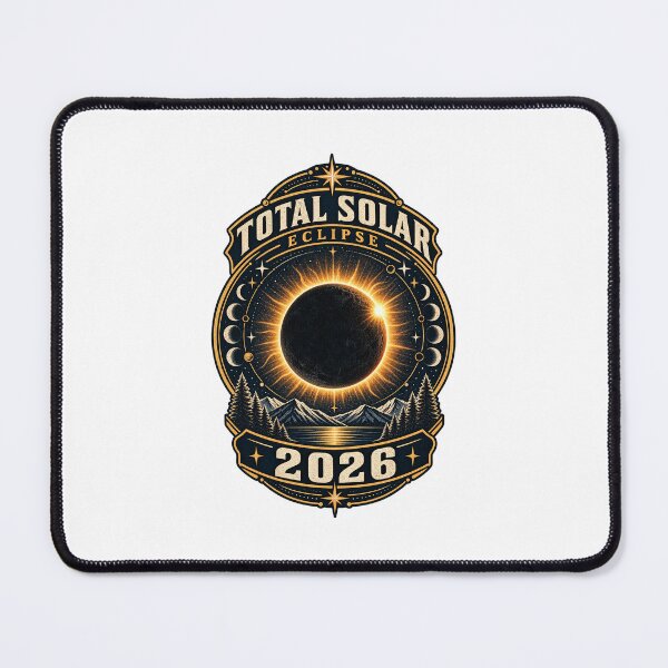 Item preview, Total Solar Eclipse 2026 Vintage Astronomy Design designed and sold by FunPurchase.