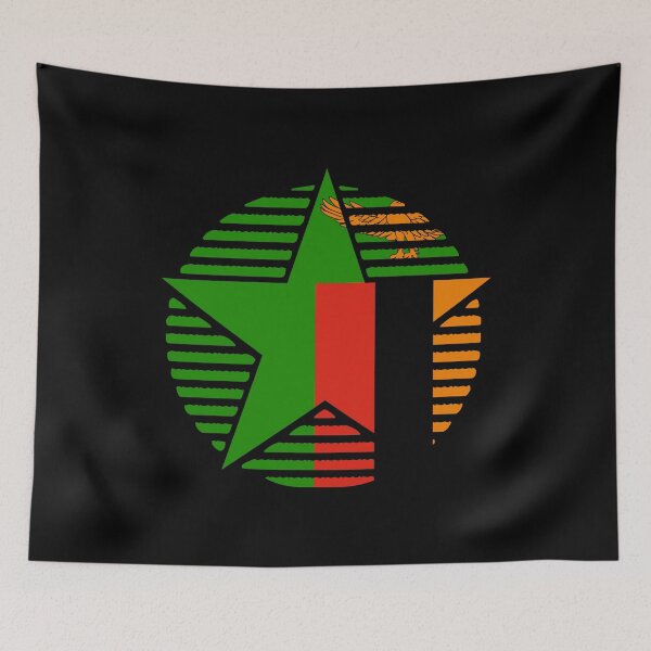 Item preview, Retro Zambia Flag Star ZM designed and sold by shitpostee.