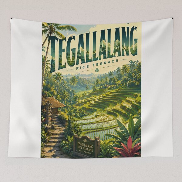 Item preview, Tegallalang Rice Terraces Near Ubud in Bali Indonesia designed and sold by Places On Earth.