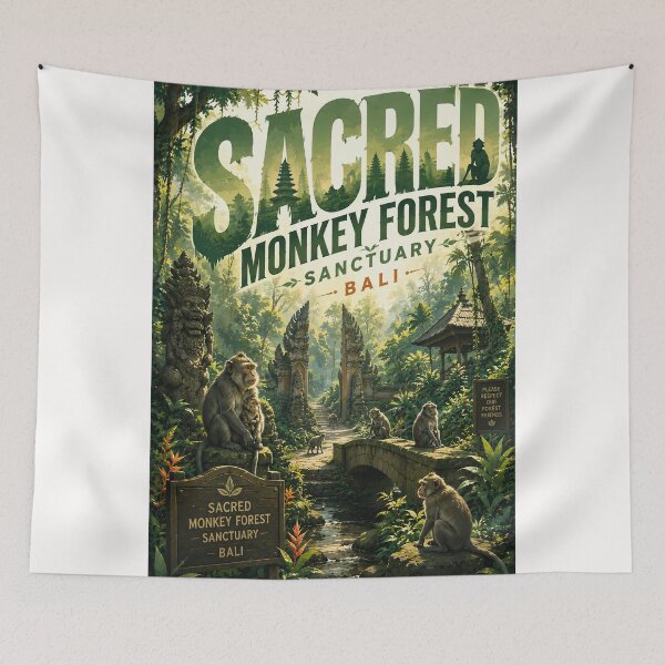 Item preview, Sacred Monkey Forest Sanctuary in Ubud Bali Indonesia designed and sold by Places On Earth.