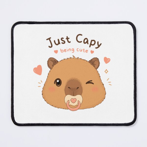Item preview, Cute Capybara Just Being Cute – Kawaii Winking Capy with Pacifier designed and sold by FennyWijayaMomo.