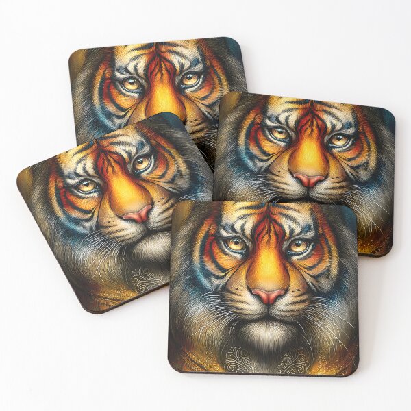 Item preview, Majestic Tiger Portrait with Vibrant Colors and Detail designed and sold by Artessie.