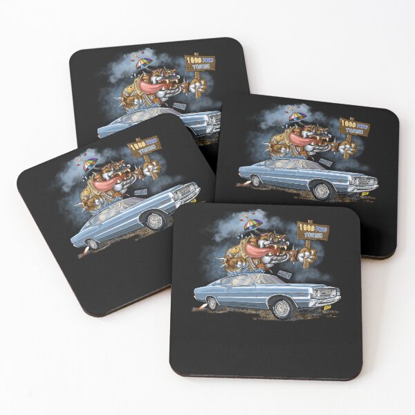 Item preview, 1968 Ford Torino Muscle Car Cartoon Bulldog designed and sold by suharshaka.